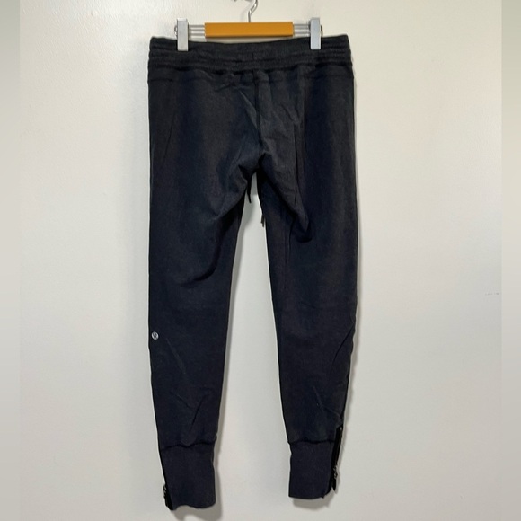 Lululemon Heathered Charcoal Grey Joggers with Ankle Zippers (Approx. Size M) - Picture 10 of 11